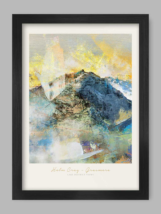 Helm Crag - Lake District Views Poster Print. Rising above Grasmere Helm Crag provides a wonderful backdrop to the village. Famous for its summit known as 'The Lion and the Lamb'.