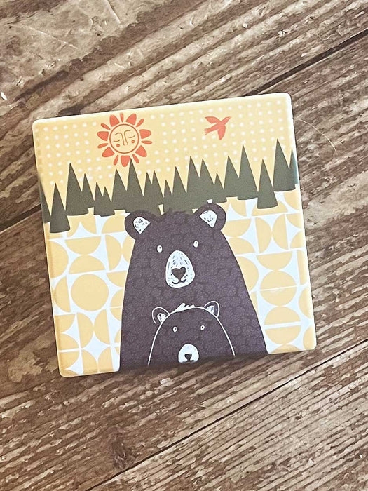 Bear Ceramic Coaster traditional gift TNL 