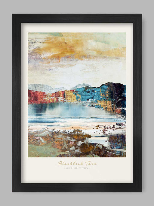 Blackbeck Tarn - Lake District Views Poster Print. Situated near the summit of Haystacks this beautiful tarn offers superb views and is popular with wild swimmers.