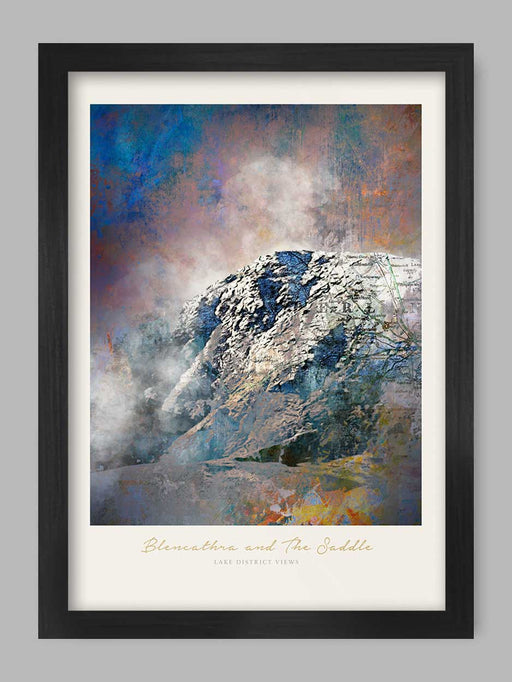 Blencathra and the Saddle - Lake District Poster Print. The spectacular mountain in The Northern Fells and quoted by Alfred Wainwright as a Mountaineers Mountain.