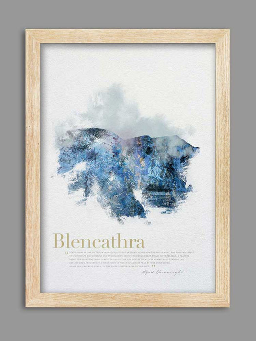 Blencathra in Wainwright's Words - Lake District Poster Print
