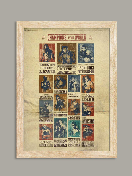 Boxing Poster Print - Champions of the World