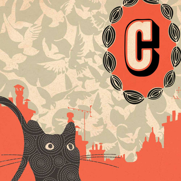 C is for Cat Poster Print. Cat themed print