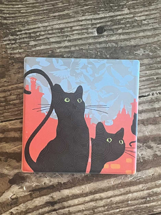 Cat Ceramic Coaster traditional gift TNL 