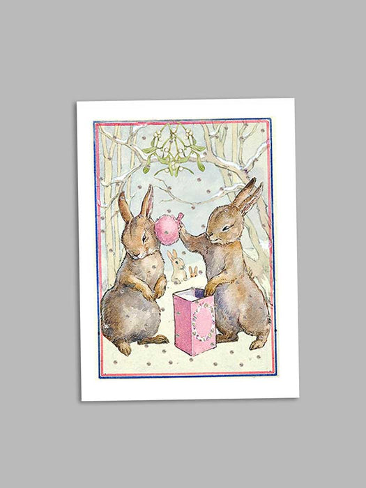 Christmas Rabbits - Christmas Greeting Card card Madame Treacle 