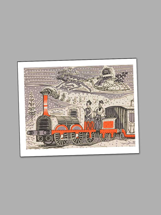 Christmas Steam Engine - Blank Card card Orwell Press 