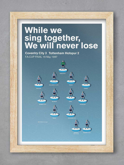 Coventry City 1987 FA Cup Final  Football Poster print