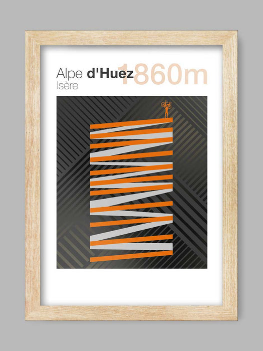 Cycling Climbs Poster Print - Alpe D'Huez