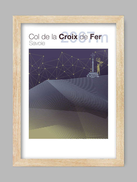 Cycling Climbs Poster Print - Col de la Croix de Fer