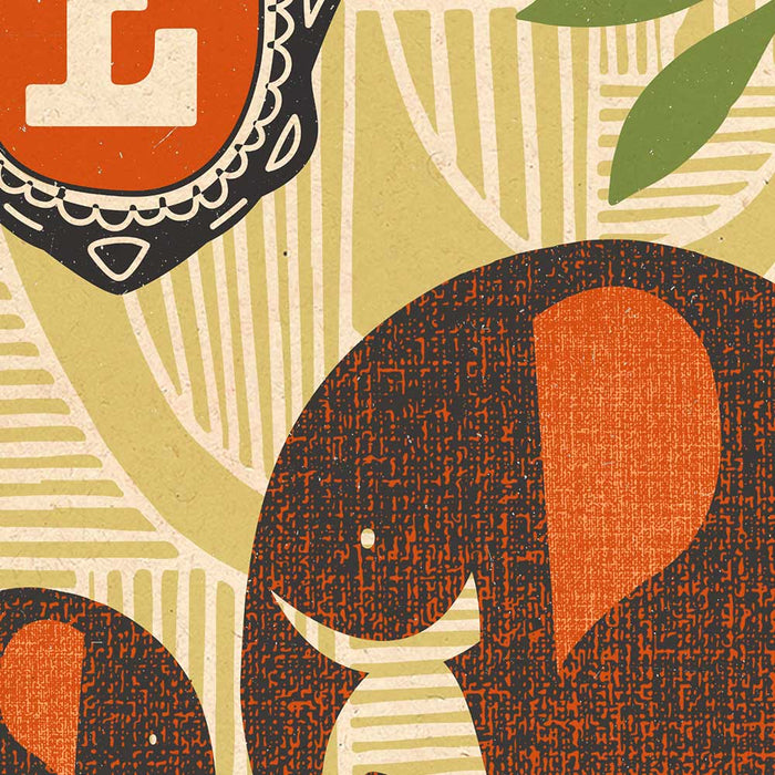 E is for Elephant Poster Print