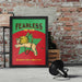 Fearless the Lion Poster Print. Circus style retro poster