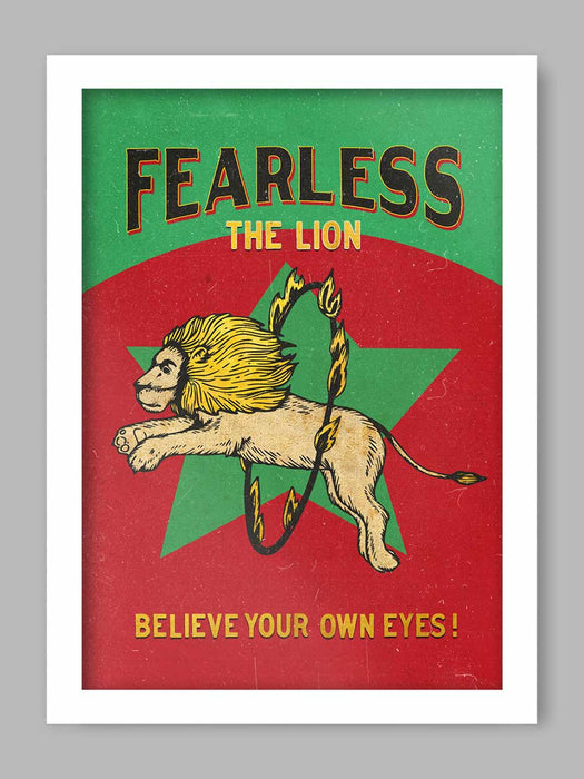 Fearless the Lion Poster Print Posters The Northern Line 