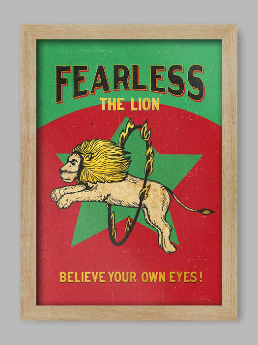 Fearless the Lion Poster Print