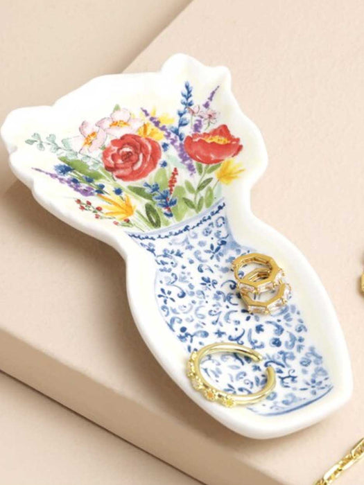 flower vase trinket tray