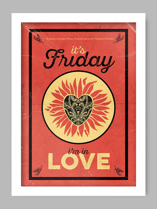 Friday I'm in Love Music Print. From the song recorded by The Cure.