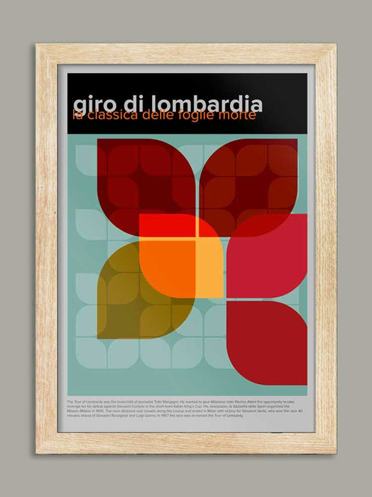 Giro di Lombardia Cycling Poster Print - Geometric