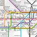 Going Underground - Music Poster Print is based on a version of the tube map where stations have been replaced with British bands.