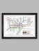 Going Underground - Music Poster Print is based on a version of the tube map where stations have been replaced with British bands.