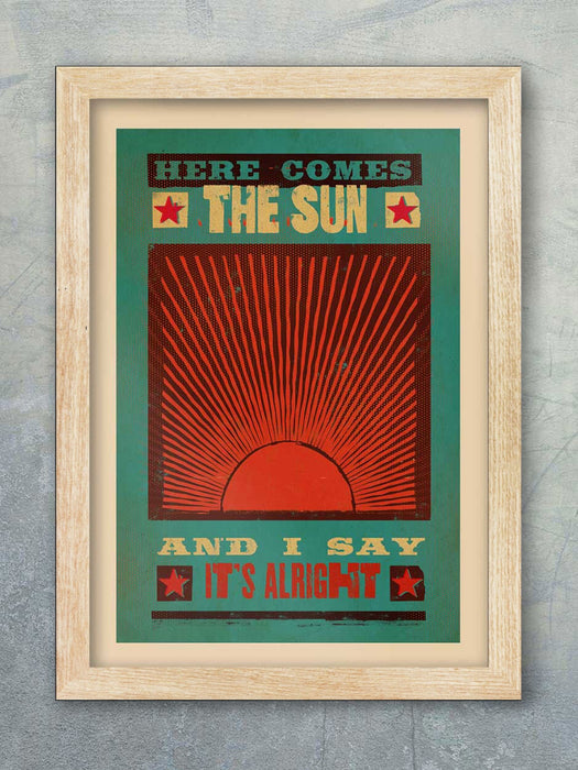 Here Comes The Sun - Music Poster Print