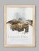 Langdale Pikes in Wainwright's Words - Lake District Poster Print