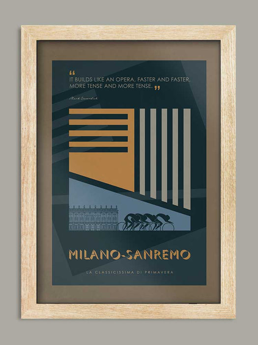 Milano-Sanremo Cycling Poster Print - The Monuments