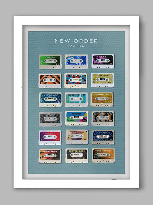 New Order 'FAC File' - Cassette Music Poster Print