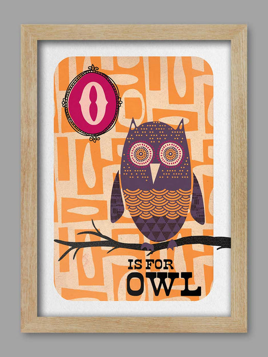 O is for Owl Poster Print