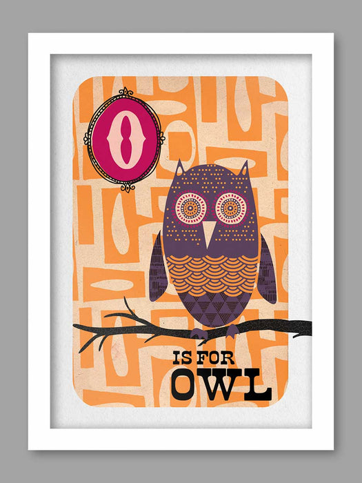 O is for Owl Poster Print