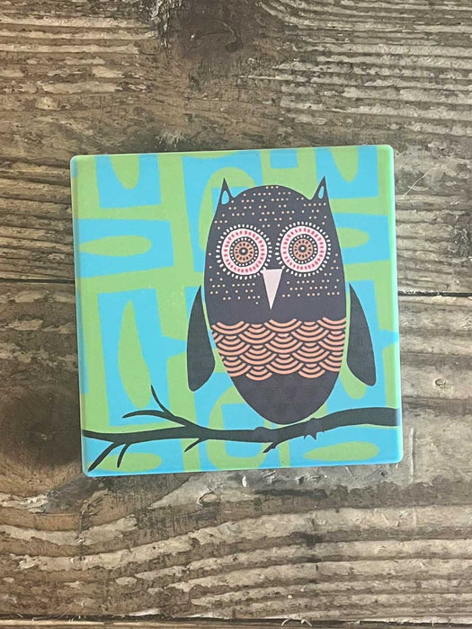 Owl Ceramic Coaster traditional gift TNL 