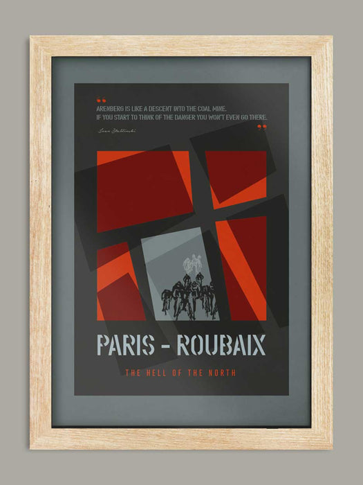 Paris Roubaix Cycling Poster Print - The Monuments