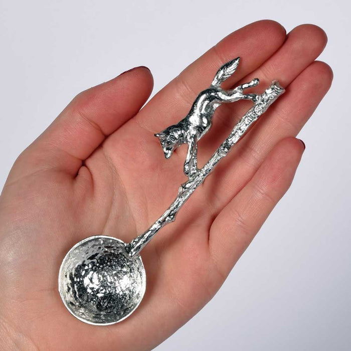 pewter fox spoon