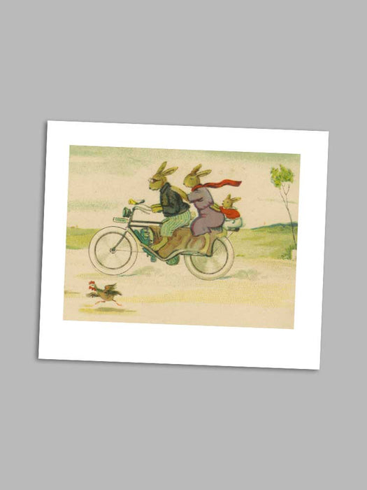 Rabbit Family - petite greeting card card Madame Treacle 