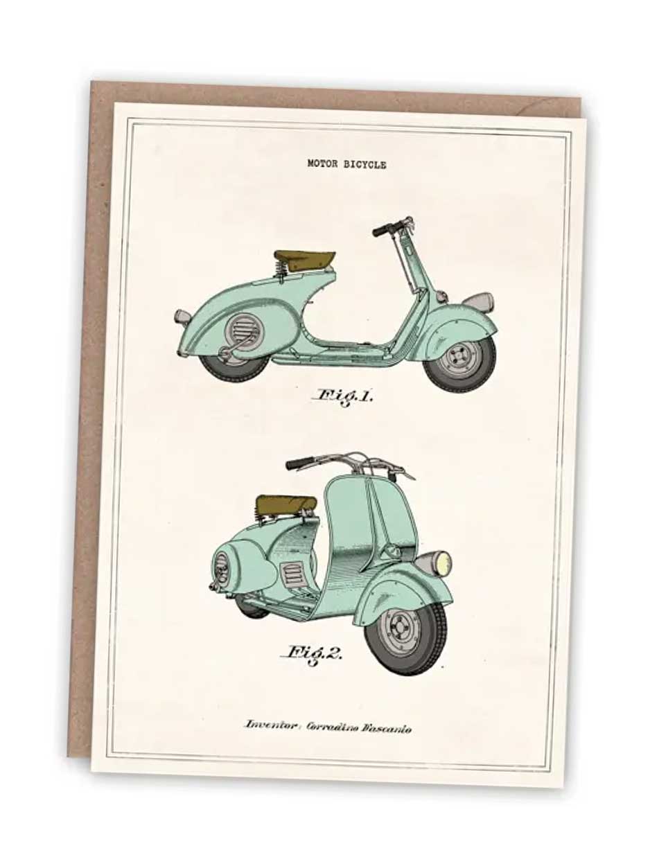 Scooter Diagram - Blank Greeting Card — The Northern Line