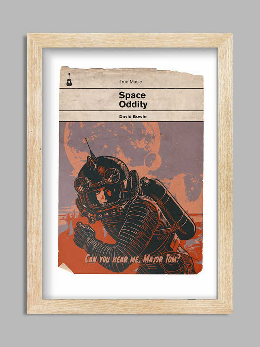 Space oddity - David Bowie Book Jacket Print. Inspired by the old retro Penguin book covers 