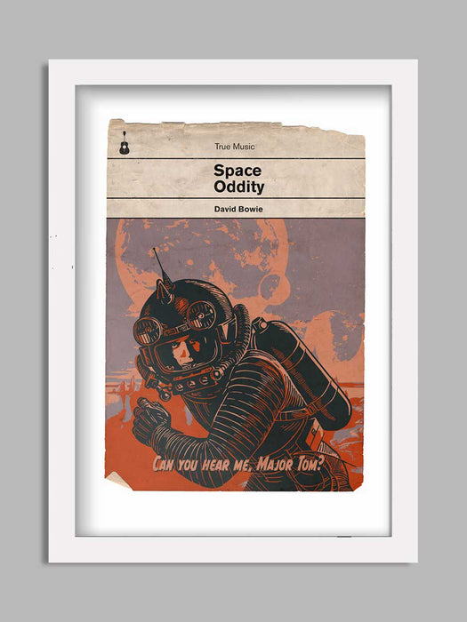 Space oddity - David Bowie Book Jacket Print. Inspired by the old retro Penguin book covers 