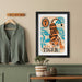 T is for Tiger Poster Print. Tiger illustration