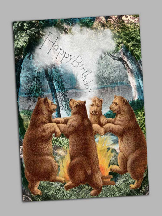 the dancing bear birthday card