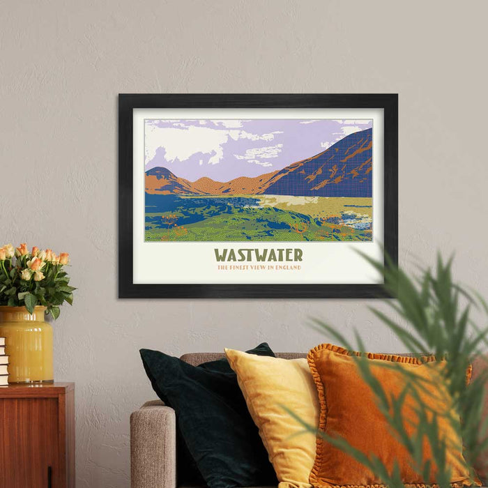 Wastwater lake District view poster print