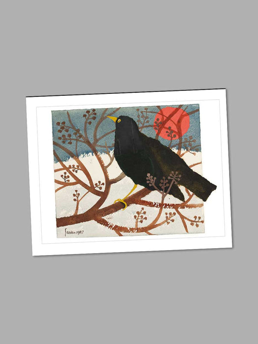 Winter Blackbird - Blank Card card Orwell Press 