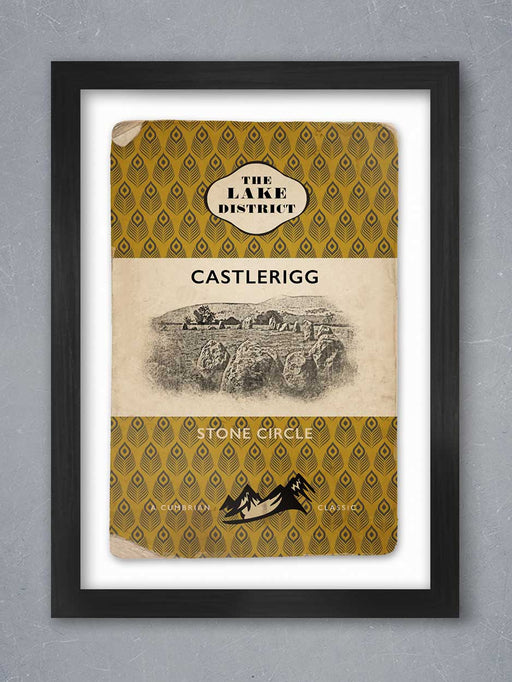 castlerigg stone circles poster vintage style book jacket theme