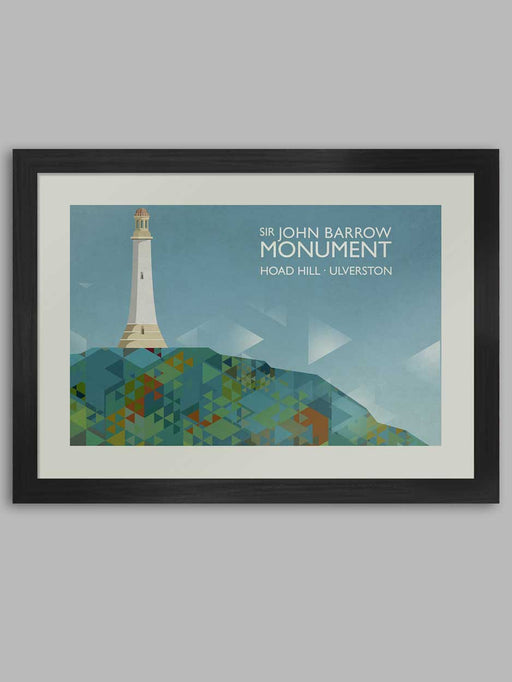 ulverston hoad hill john barrow monument poster print