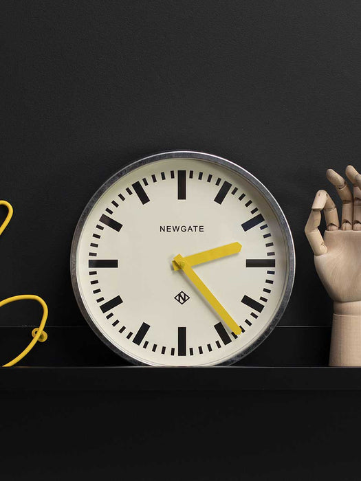 Newgate luggage clock yellow hands