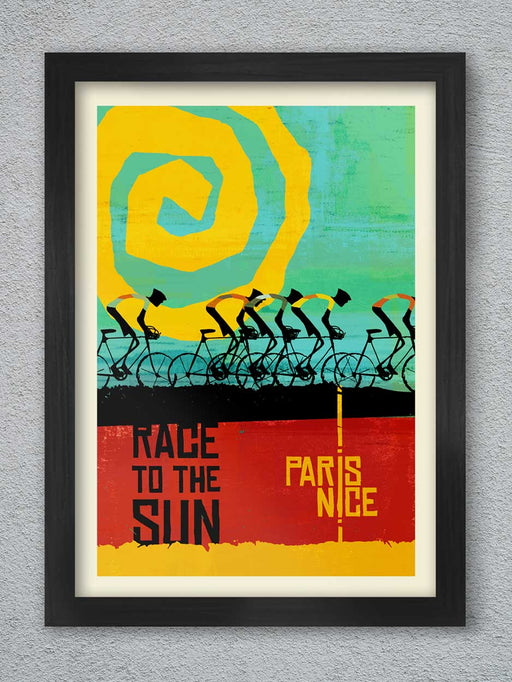 PARIS NICE RETRO STYLE CYCLING POSTER