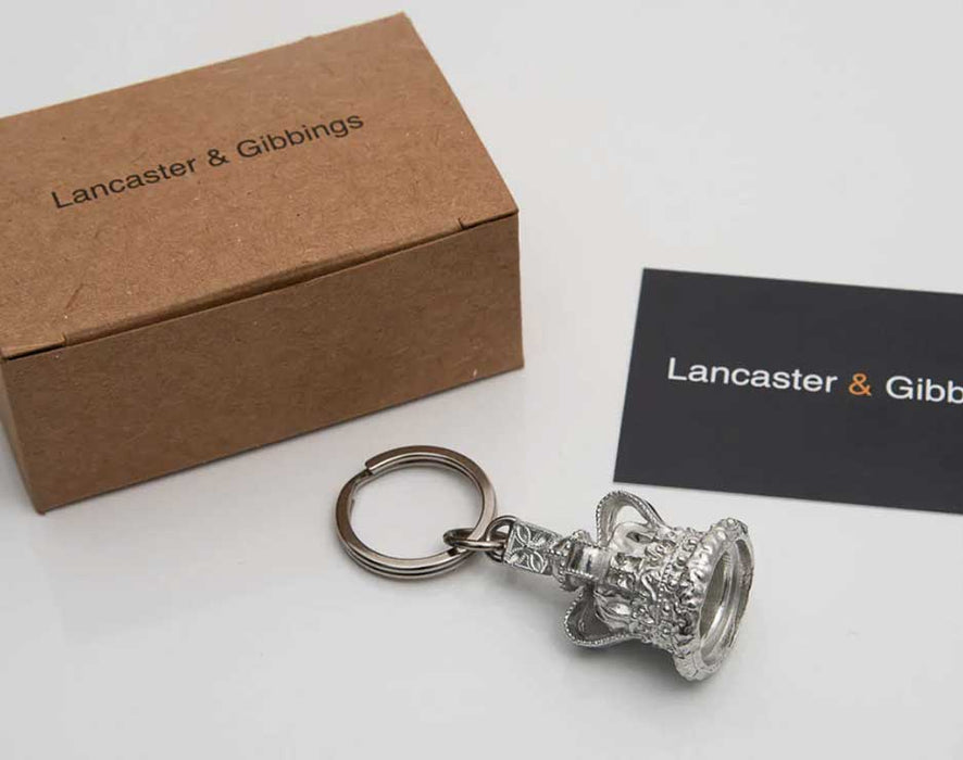 pewter crown keyring