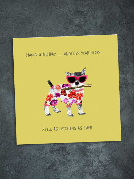 still as fetching birthday card