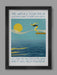 retro style swimming poster with quote