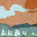 Ullswater, lake District oriental style poster print image detail